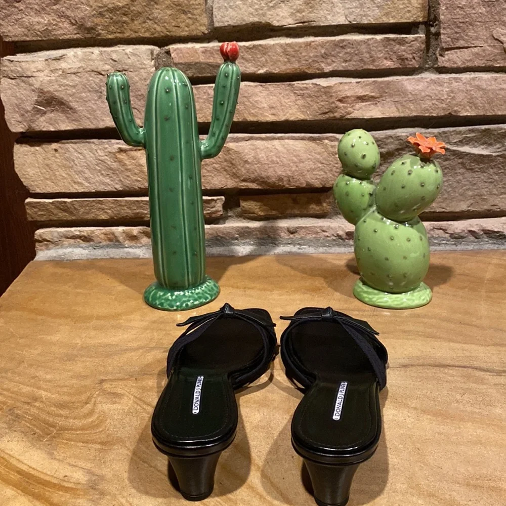 Donald J. Pliner Black Bow Slide Sandals - Picture 4 of 9